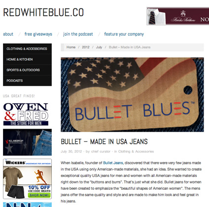 Bullet Blues on the 100% made in the USA list